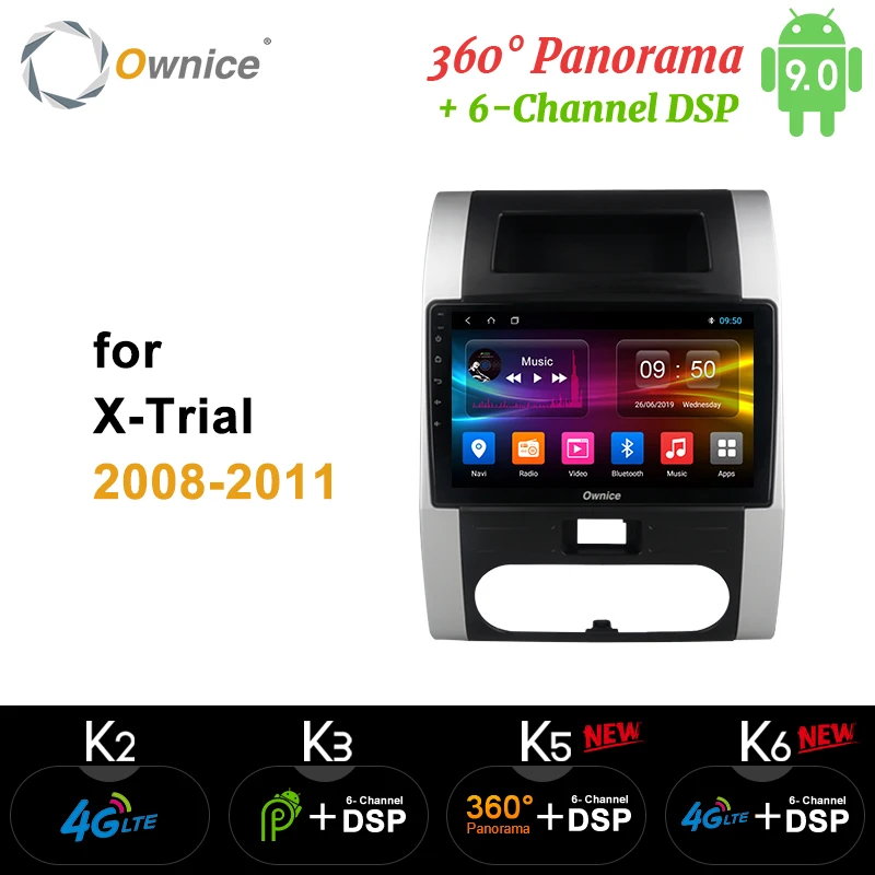 Ownice k3 k5 k6 4G Android 9 0 8 ядерный автомобильный стерео dvd-плеер gps навигация для Nissan X-Trial
