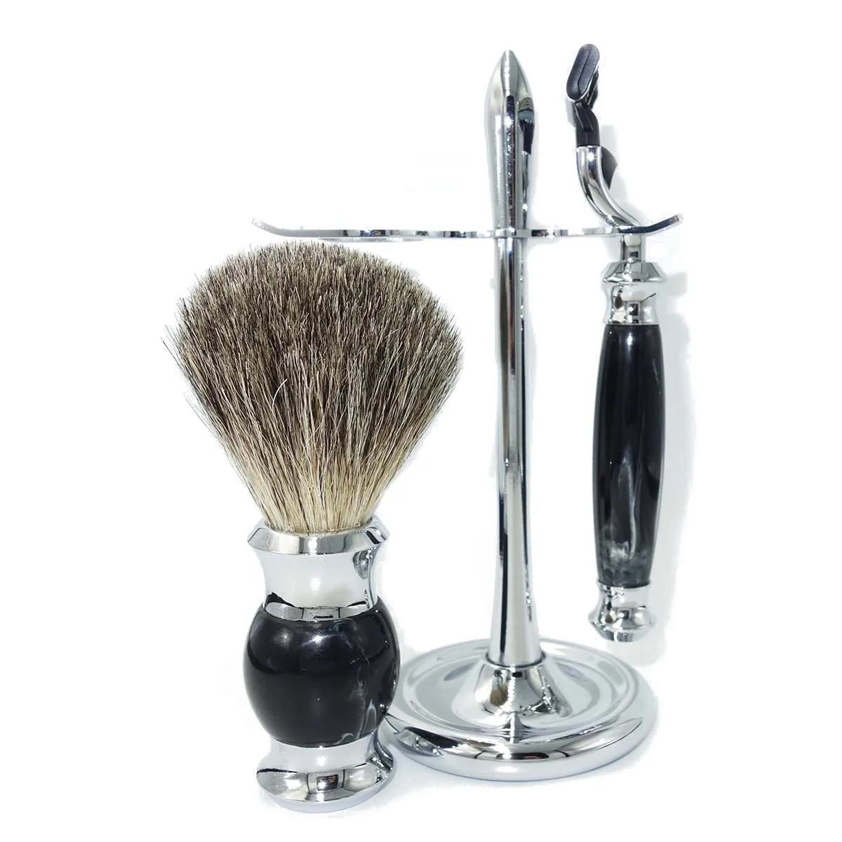 Set di strumenti da barba per uomo rasoio e pennello rasoio supporto in  acciaio inossidabile Kit di supporto supporto per rasoio barba rasoio  pulito - AliExpress