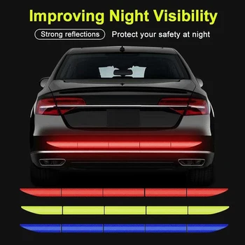 

Car Reflectante Reflector Sticker 91*4cm Car Body Trunk Exterior Auto Accessories Reflective Decals Tape Reflex Exterior Warning
