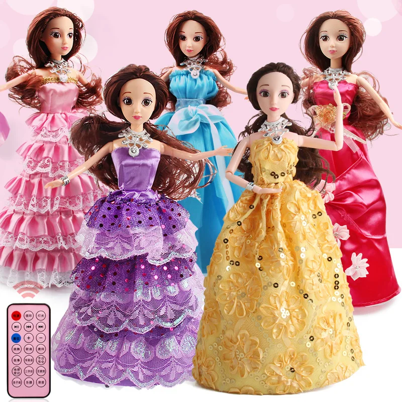 Creative Smart Dialogue Remote Control Children Rag Baby Singing Dancing Story Princess Set Birthday Gift