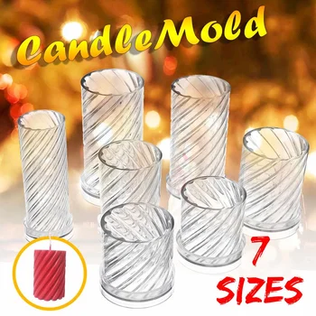 

1pcs Reusable Candle Mould Handmade Craft Fashion Christmas Aroma Candle Gypsum Making Candle Mold DIY Homemade Soap Mould