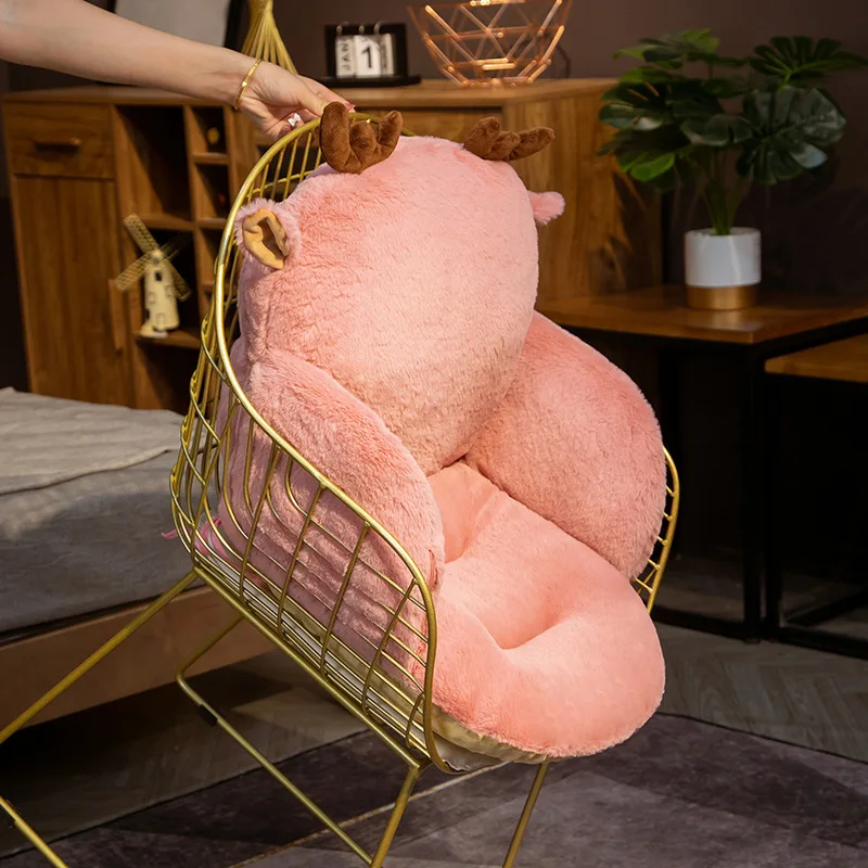 

Hot Soft Animals Seat Cushion Stuffed Chair Desk Seat Backrest Pillow Indoor Floor Home Decor Office Seat Winter Children Gift