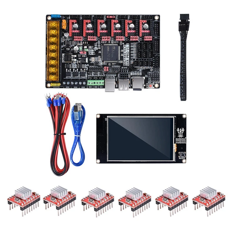 SKR Pro V1.1 плата управления+ TFT35 V2.0 пресс-экран+ 6 шт. A4988 Драйвер комплект для 3d принтера часть