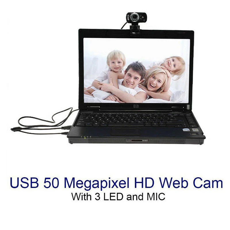 USB 50 м Веб-камера видео 360 градусов Поворотная Базовая камера с микрофоном легко позиционируется для ПК ноутбука Skype