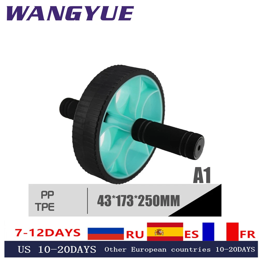 

Muscle Exercise Equipment Home Fitness Equipment Double Wheel Abdominal Power Wheel Ab Roller Gym Roller Trainer Training