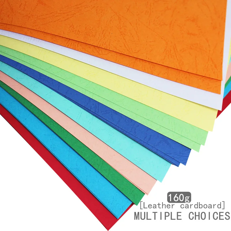 Five pieces of 160g color A4 leather card paper mind card birthday paper DIY album Paper A4 tiger skin binding cover