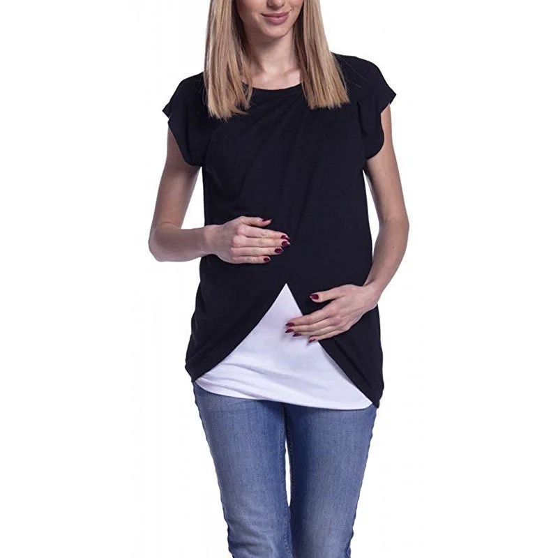 Wish AliExpress с перекрестной каймой,, женское платье, комбинированное, скрытое, крестовое, Одежда для беременных, одежда для кормления, Cl