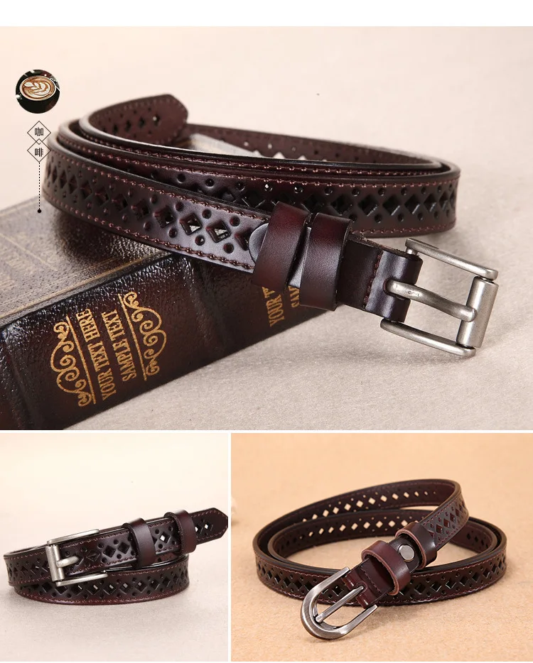 New Women Genuine Leather Belt for Female Jean Strap Casual All Match Ladies Adjustable Belt Designer High Quality Brand Girdle pearl belt