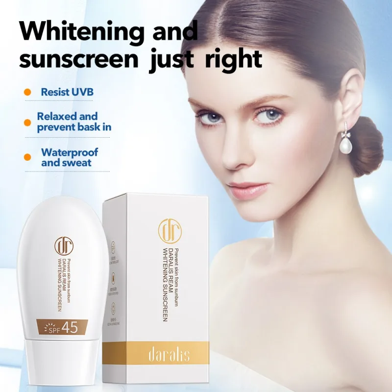 SPF45 отбеливающий солнцезащитный крем длительного действия анти-УФ Увлажняющий солнцезащитный крем