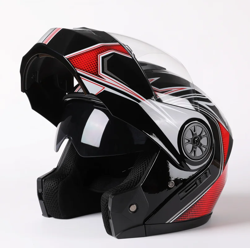 Casco Moto Bluetooth ORZ Flip Up DOT – Omologato, ABS, Casco Modulare Con Visiera E Intercom