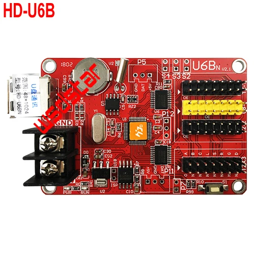 HD-U6B 3 * HUB12 1 HUB08 1024*48 P10 Светодиодный модуль/P10 дисплей один и два цвета USB
