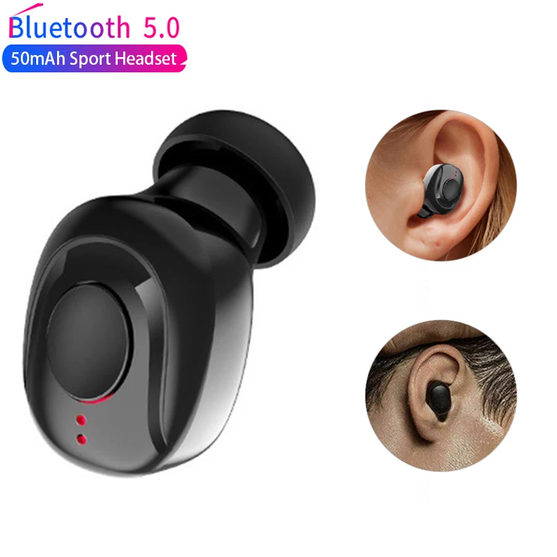 X18 Мини Bluetooth 5,0 наушники беспроводные вкладыши стерео HIFI Звук спортивные наушники гарнитура с микрофоном для samsung huawei