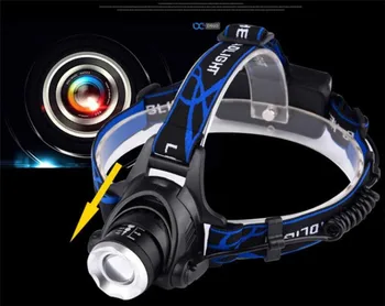 

LED Flashlight T6 LED Zoom Headlamp Torch Head 18650 Batteries Charger Powerful Camping Lantern Head Torch Light