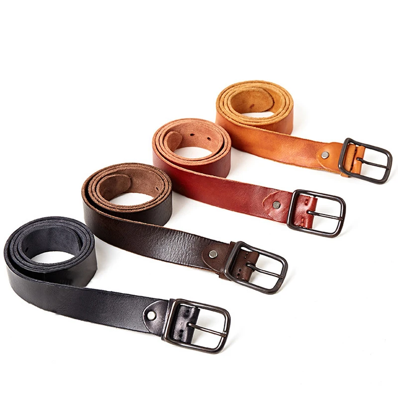 

cow genuine leather luxury strap male belts for men new fashion classice vintage pin buckle leather belt male belt men 2020