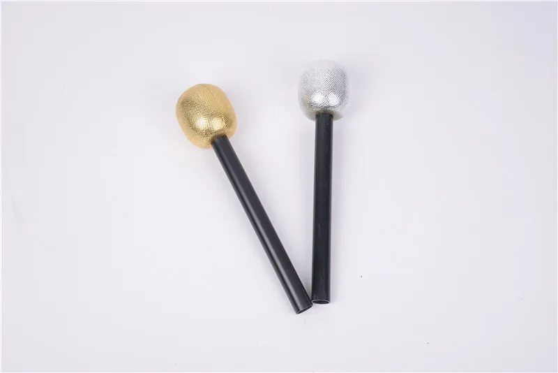 Halloween Bar Ball Microphone Props Microphone Singing Supplies Gold And Silver Microphone Singing Performance Props