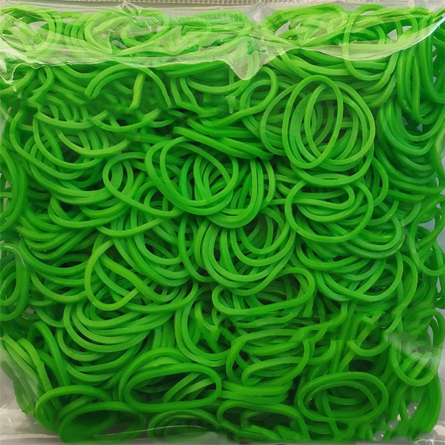 600 эластичные резиновые браслеты разных цветов, детские домашние браслеты для плетения, браслеты для женщин - Окраска металла: Green