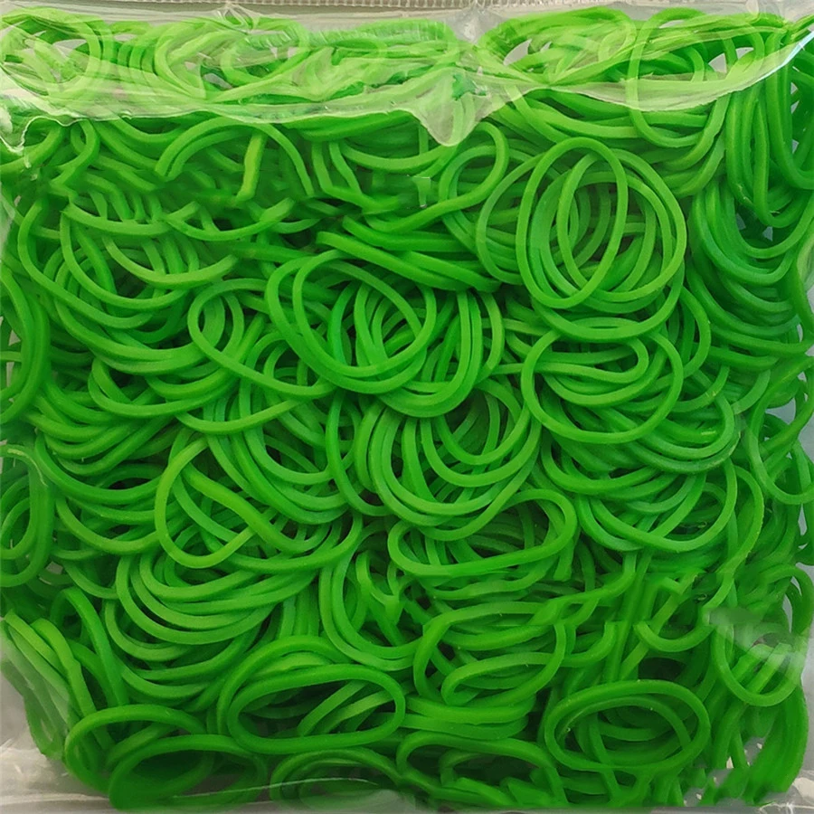 Green 600 эластичные резиновые браслеты разных цветов, детские домашние браслеты для плетения, браслеты для женщин - Окраска металла: Green