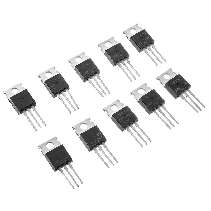 Kit de sortimento de transistores mosfet, 50