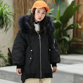 

Wholesale Winter Children Hooded Down coat thicker warm back letter Print girls Coat Modis Kids Down Jjackets Outerwear Y2283
