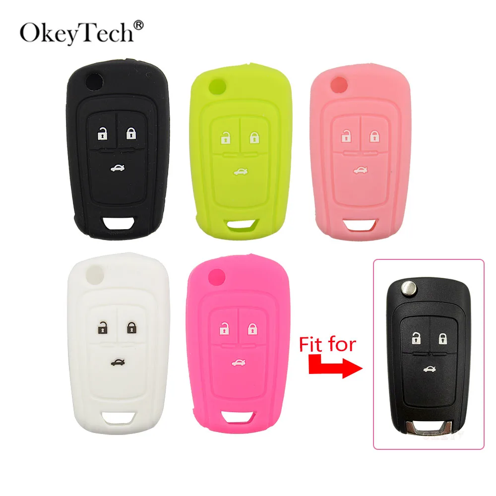 OkeyTech Silicone Remote Car Keys Cover Case For OPEL VAUXHALL Astra J