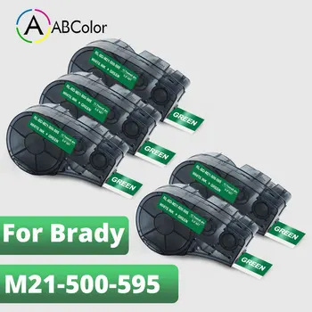 

Compatible Brady M21-500-595 Label Tape 5PK White on Green High Adhesion M21 500 595 Labels For Brady BMP21 PLUS Label Maker