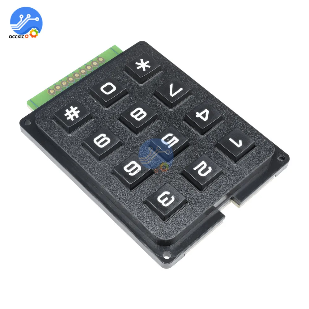 3x4 Matrix 12 ключей кнопочная панель Клавиатура макет pcb модуль коммутатора микроконтроллер для Arduino Diy Kit