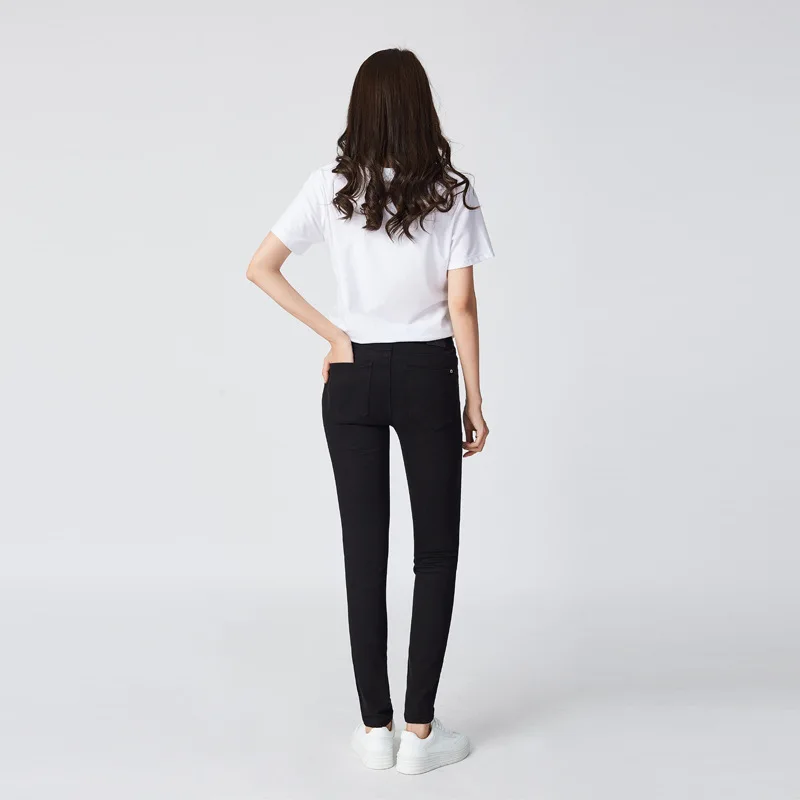 Black Jeans Women's Spring New Style Korean-style Slimming Tight Stretch High-waisted Ankle-length Skinny Pants