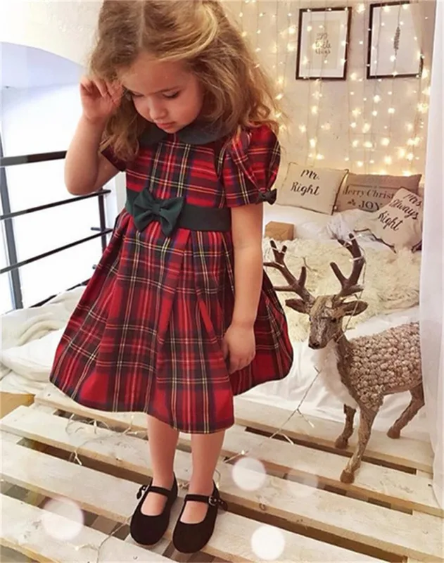 

Kid Baby Girls Christmas Pageant Bow Tutu Dress Princess Clothes