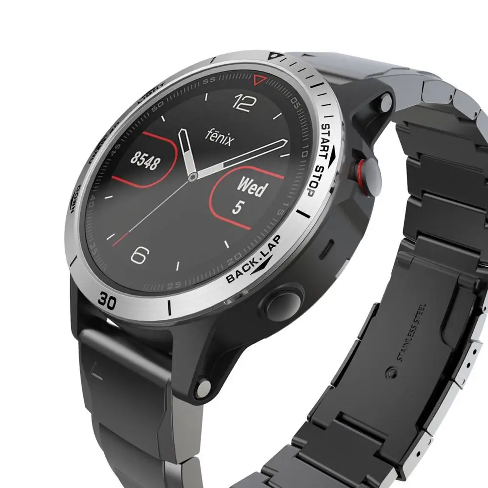 Для Garmin Fenix 5/Fenix5 Plus Часы Ободок кольцо клейкая крышка нержавеющая сталь умные часы аксессуары защитный чехол#1205