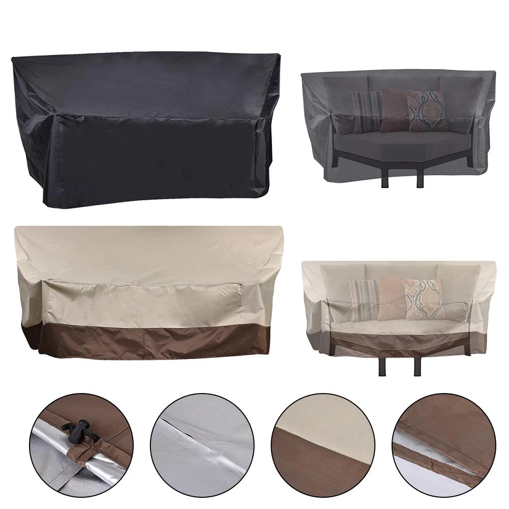 Curved Sectional Patio Sofa Cover Waterproof Furniture Accessories For Outdoors Garden Courtyard Clothing Covers Aliexpress