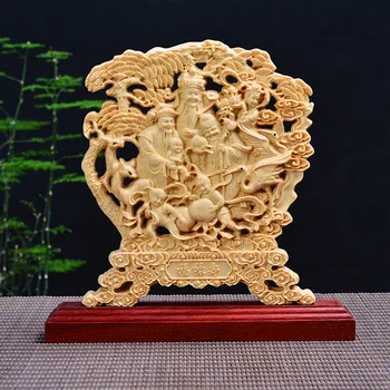 

Wood carving Chinese fairy goddess, wood crafts gift Home desktop decoration office ornaments (A1072)