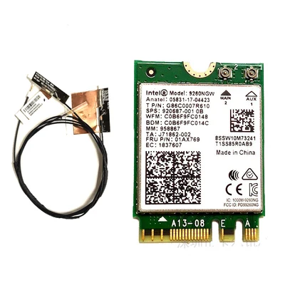 9260NGW AndPIX4Cable Wifi карта для Intel Двухдиапазонная AC 9260 9260NGW 9260AC 1,73 Гбит/с NGFF ключ A E Wifi карта 802.11ac Bluetooth 5,0 для Windows 10 - Цвет: 9260NGW AndPIX4Cable