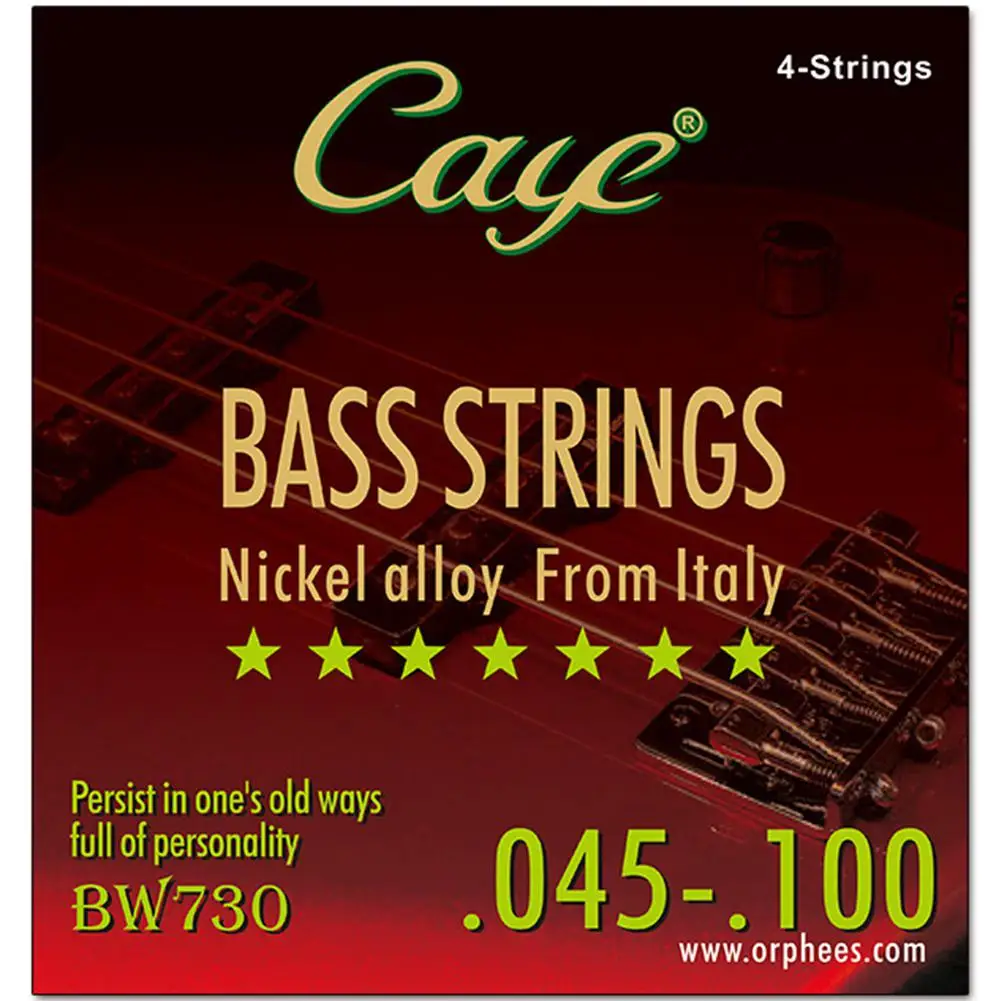 CAYE 4/5/6 шт. Струны для электрической Басс струны набор шестигранного Сталь Core внутренний тросик Нержавеющая сталь внешний провода бас гитары
