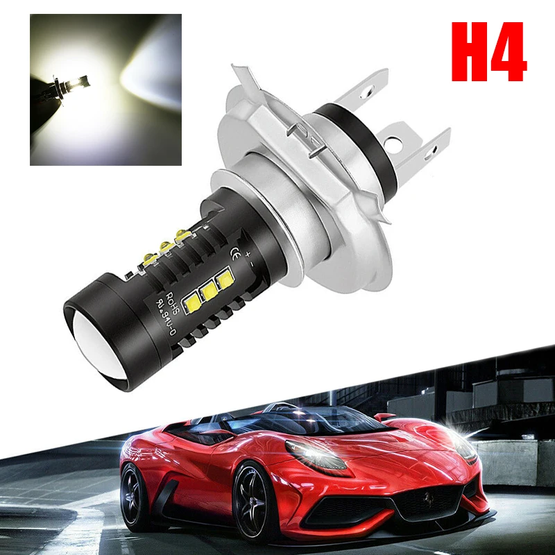 6000K Car Lights COB Conversion Bulb High/Low Beam DC 12V-24V Replacement