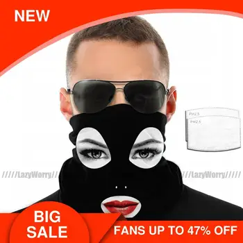 

Sexy Catwoman Mouth Face Mask Latex Hood Facial Mask for Adult Funny Fashion with 2 Filters Mask