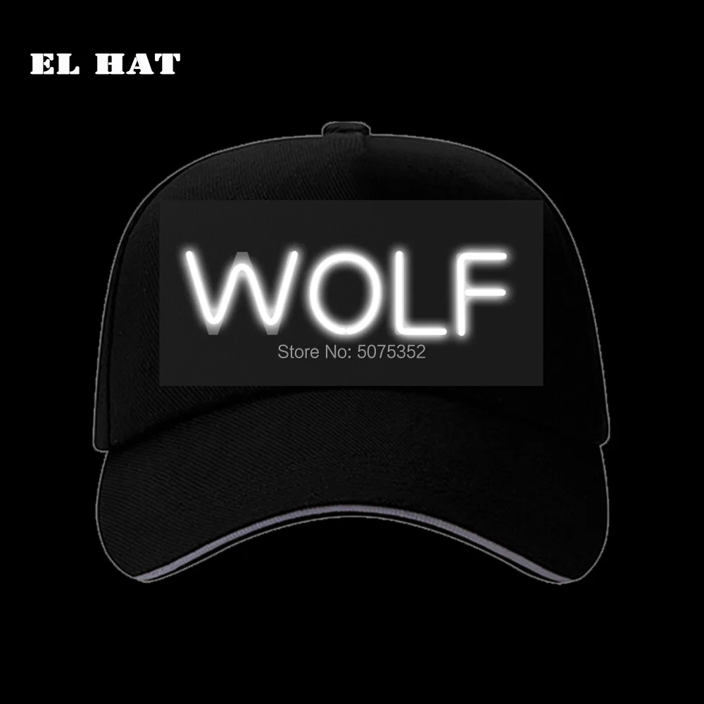 White Подарок на день Рождения EL Wire бейсбольная кепка s на заказ светодиодный Кепка s Snapback Кепка Рождественский светильник Регулируемая Кепка - Цвет: White