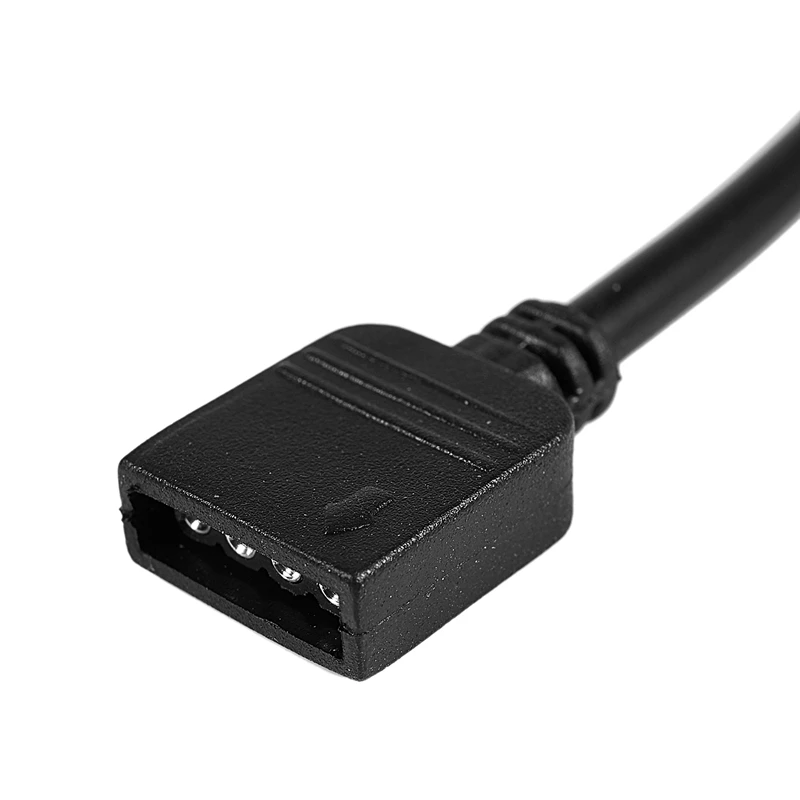 Светодиодный полоски RGB 4 Pin женский разъем кабель-удлинитель Черный 1 м