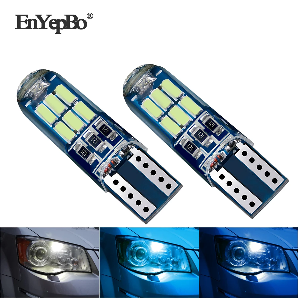 2 x LED T10 w5w Car Clearance Parking Lights 168 192 led Side Wedge Light White Blue Lamp Bulb Styling | Автомобили и мотоциклы