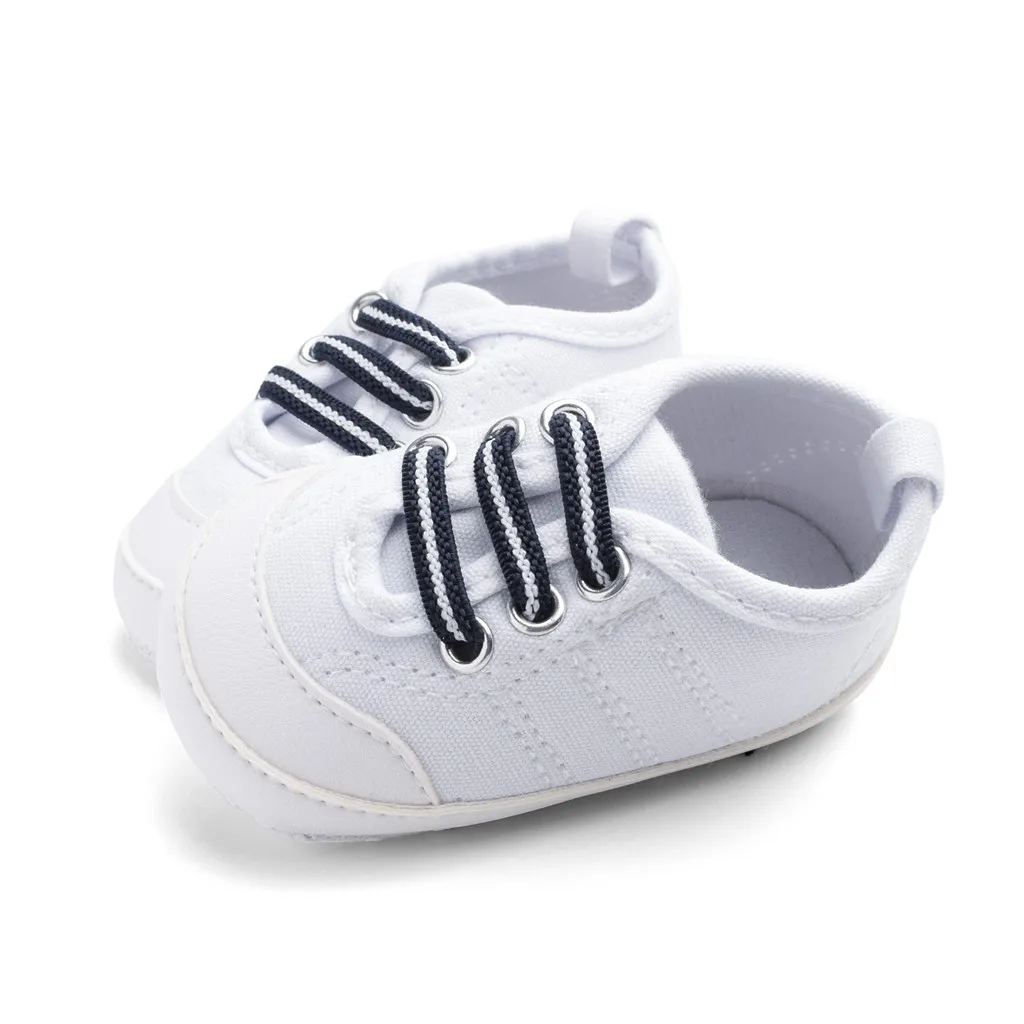 Для новорожденных; для маленьких девочек и мальчиков; для первых шагов; Весенняя детская однотонная парусиновая обувь с эластичной резинкой на мягкой подошве; обувь для малышей