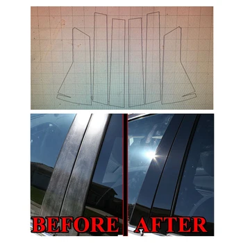 

Vehicle Window Air Conditioning Cover 3D Carbon Fiber Dashboard Trim Key Switch Ring Window Panel