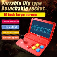 Powkiddy a13 10 Polegada joystick arcade a7 arquitetura quad-core cpu simulador de vídeo game console novo jogo presente das crianças