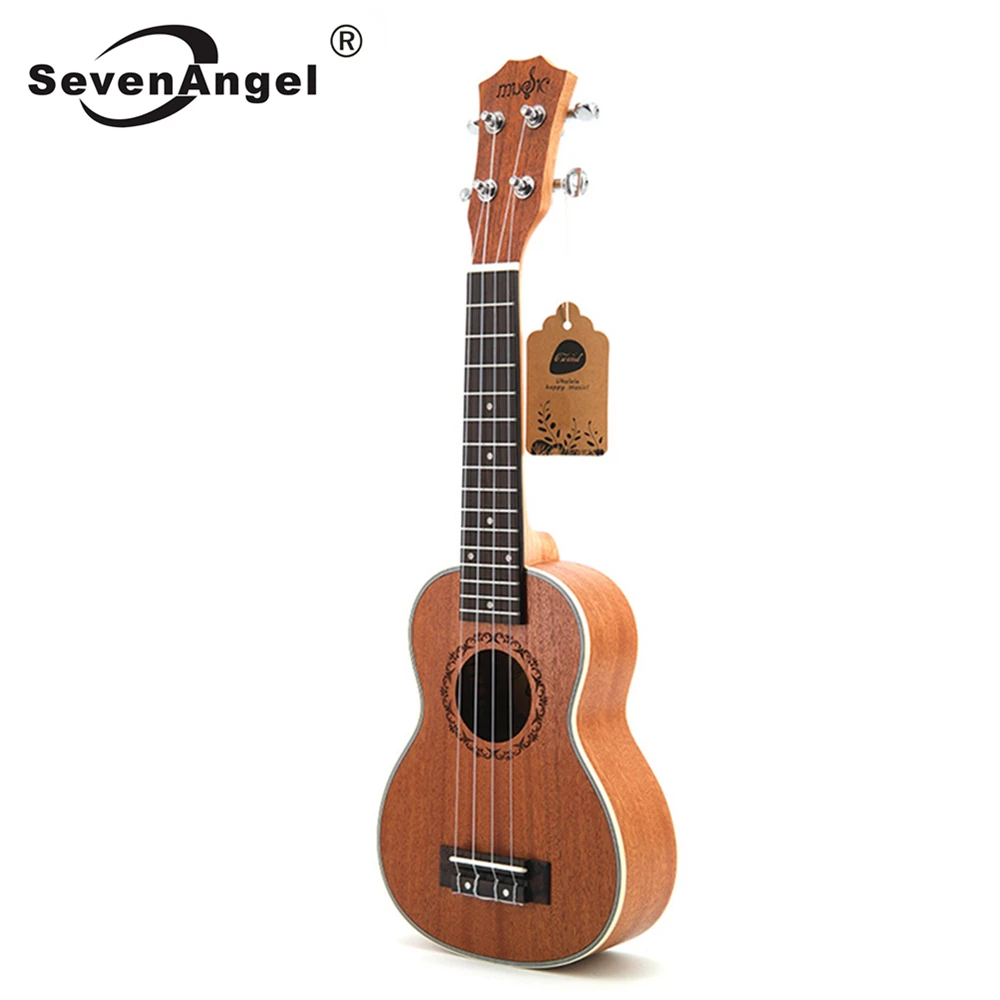 SevenAngel 21 Inch Soprano Ukulele Mahogany Five-wire ABS Edging Ukelele Small Guitar Mini Hawaiian Travel Uku Wholesale | Спорт и
