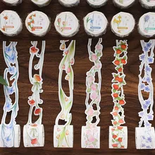 3M/roll Student Stationery Masking Tape Flowers Printing Hollow Out Washi Tape Sticker for DIY Diary Scrapbook Photo Album Decor