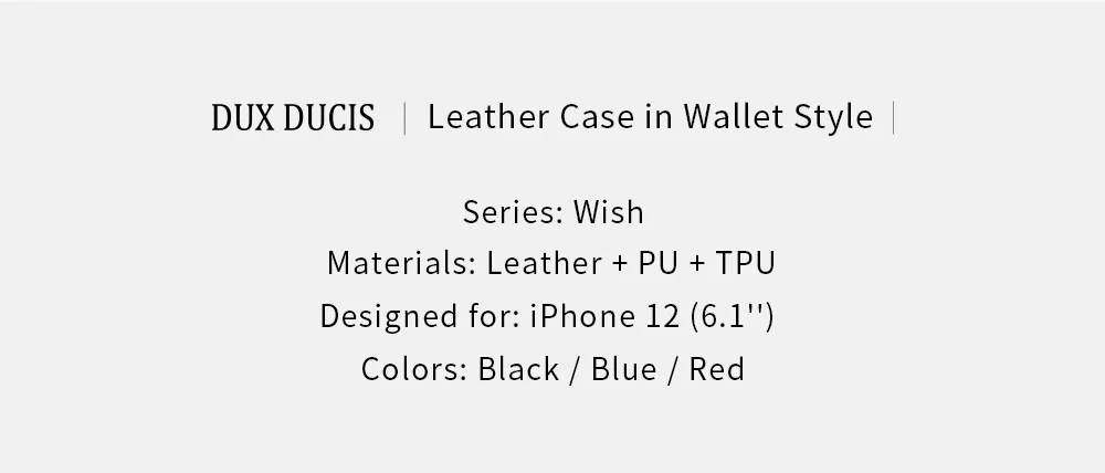 DUX DUCIS Luxury Genuine Leather Wallet Case For iPhone 12 11 Pro 11Pro Max X XS Max XR 6s 7 8 Plus Card Holder Phone Cover