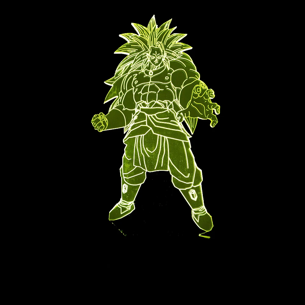 Dragon Ball Z 3D светодиодный ночник RGB 7 цветов Изменение Настольная лампа фигурки 2218 дети дома рождественские игрушки
