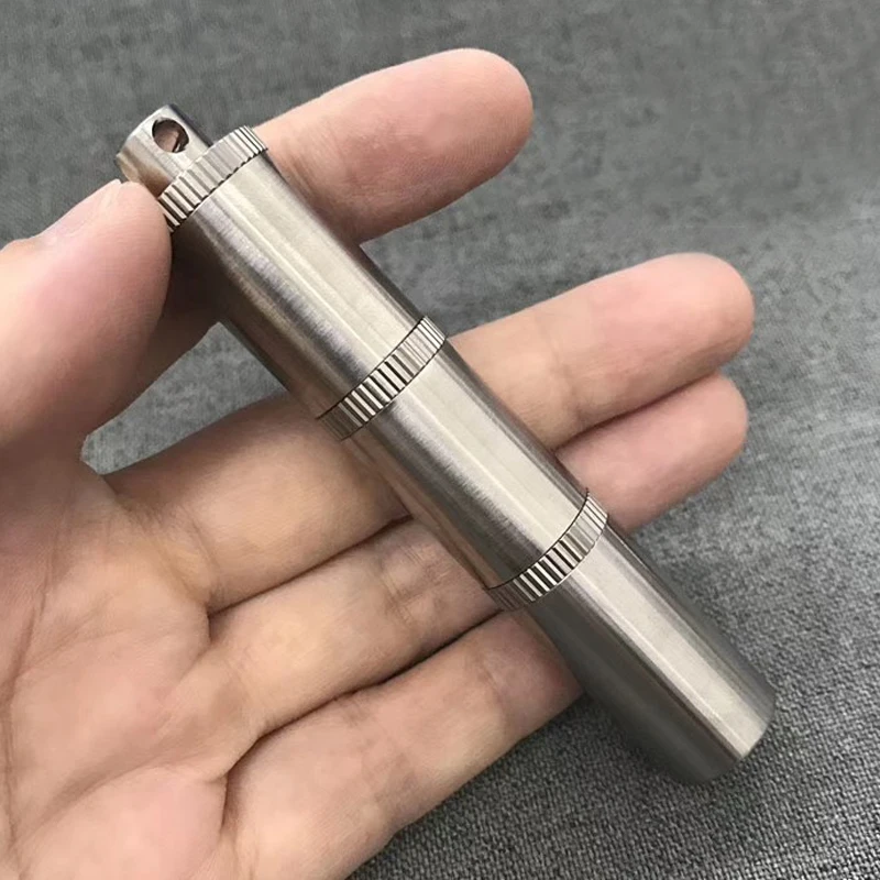 Длинный стиль титановый сплав водонепроницаемые бутылки DIY медицина канистра многослойная титановая уплотнительная бутылка EDC инструмент для выживания на открытом воздухе