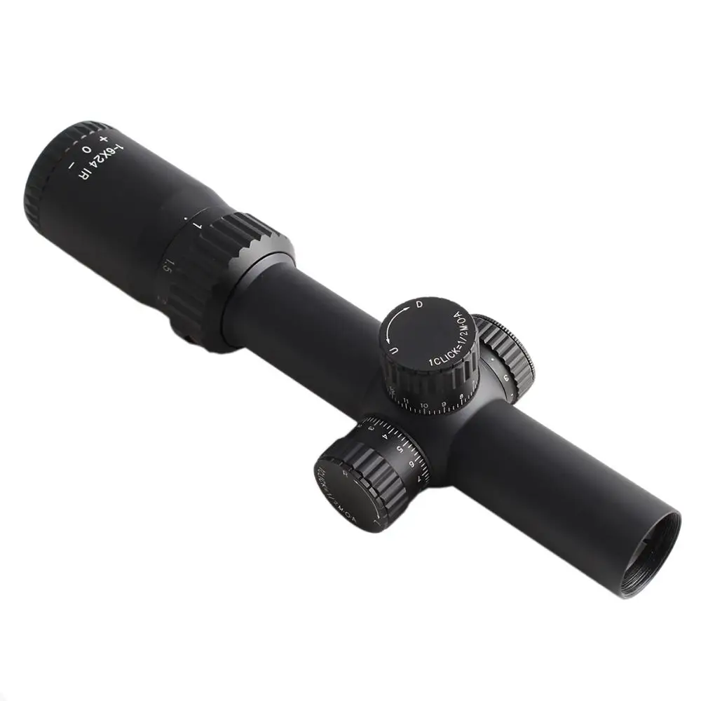 SPINA OPTICS BM 1-6X24 IR Hunting Riflescopes Compact mil dot Reticle llluminate Turrets Lock Reset Tactical Optical Sight