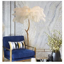 Скандинавский минималистичный отель страусиное перо торшер для гостиной держатель лампы для спальни Современное Внутреннее освещение декоративная Прихожая V