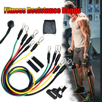 

Resistance Bands Set (11pcs) for Physical Therapy, Resistance Training, Home Workouts,Yoga-Best Gift with Door Anchor, Handles