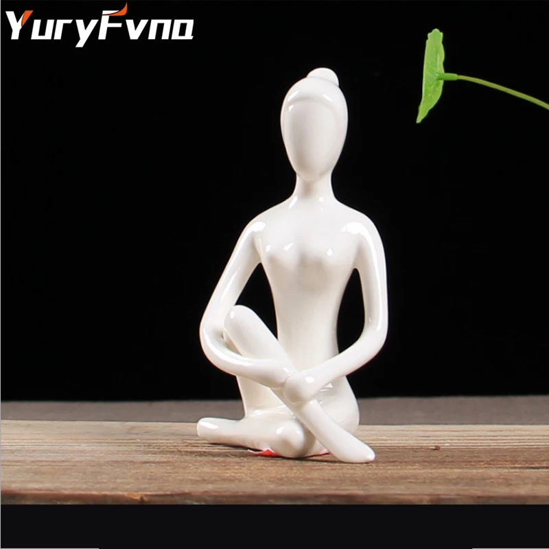 YuryFvna, керамические фигурки для йоги, 12 видов стилей, фигурки для йоги, миниатюры, абстрактные статуэтки для йоги, статуэтки для леди, винтажный Декор для дома
